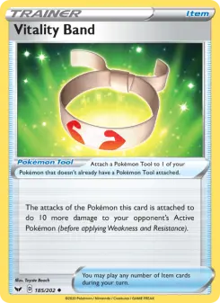 Pokémon-Karte Vitality Band 185/202
