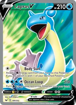 Pokémon-Karte Lapras V 189/202