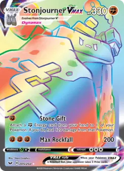 Pokémon-Karte Stonjourner VMAX 205/202