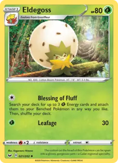 Pokémon-Karte Eldegoss 021/202