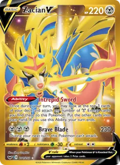 Pokémon-Karte Zacian V 211/202