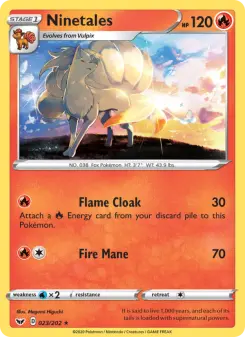 Pokémon-Karte Ninetales 023/202