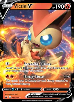 Pokémon-Karte Victini V 025/202