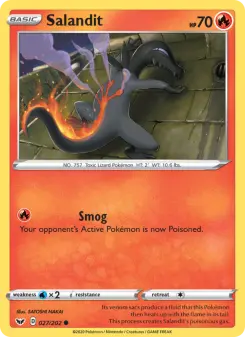 Pokémon-Karte Salandit 027/202