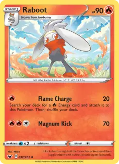 Pokémon-Karte Raboot 032/202