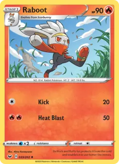 Pokémon-Karte Raboot 033/202