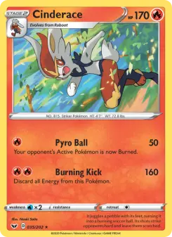 Pokémon-Karte Cinderace 035/202