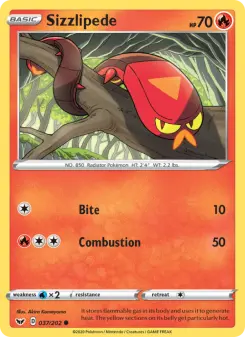 Pokémon-Karte Sizzlipede 037/202
