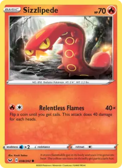 Pokémon-Karte Sizzlipede 038/202