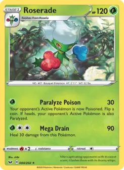 Pokémon-Karte Roserade 004/202