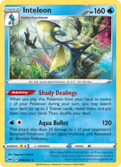Pokémon-Karte Inteleon 058/202