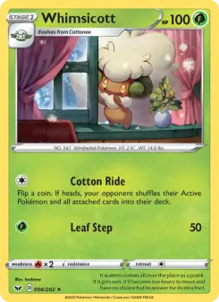 Pokémon-Karte Whimsicott 006/202
