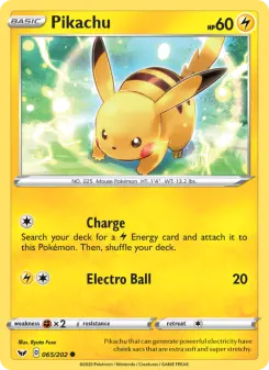 Pokémon-Karte Pikachu 065/202