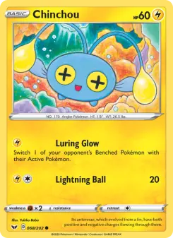 Pokémon-Karte Chinchou 068/202