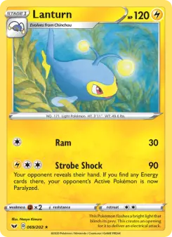 Pokémon-Karte Lanturn 069/202