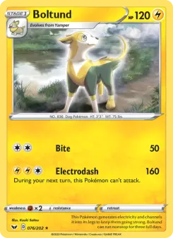 Pokémon-Karte Boltund 076/202