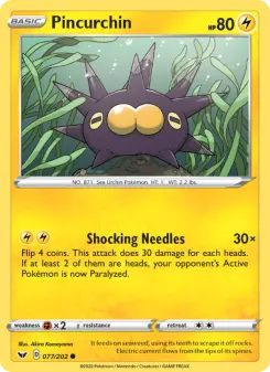 Pokémon-Karte Pincurchin 077/202