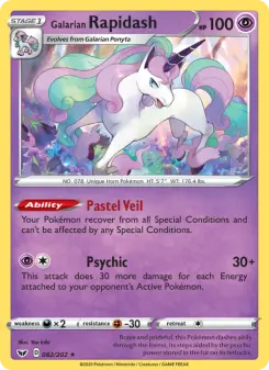 Pokémon-Karte Galarian Rapidash 082/202