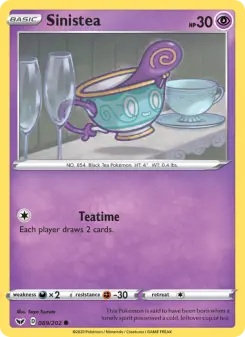Pokémon-Karte Sinistea 089/202