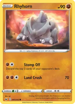 Pokémon-Karte Rhyhorn 097/202