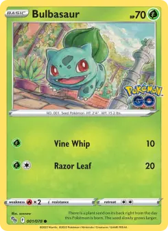 Pokémon-Karte Bulbasaur 001/078