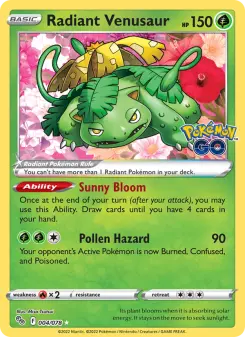 Pokémon-Karte Radiant Venusaur 004/078