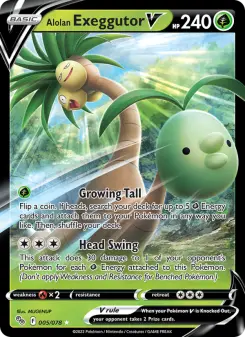Pokémon-Karte Alolan Exeggutor V 005/078