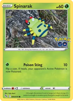 Pokémon-Karte Spinarak 006/078