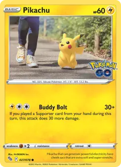 Pokémon-Karte Pikachu 027/078