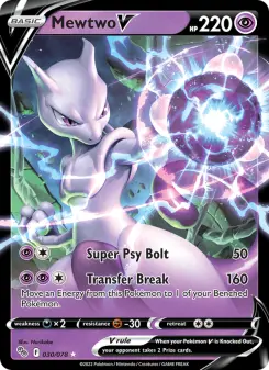 Pokémon-Karte Mewtwo V 030/078