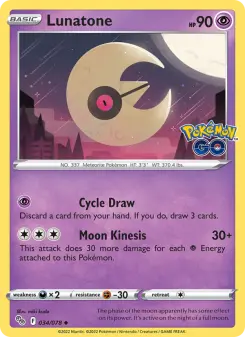 Pokémon-Karte Lunatone 034/078