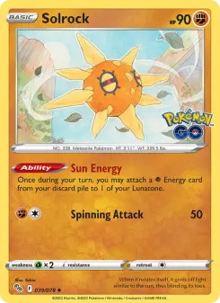 Pokémon-Karte Solrock 039/078