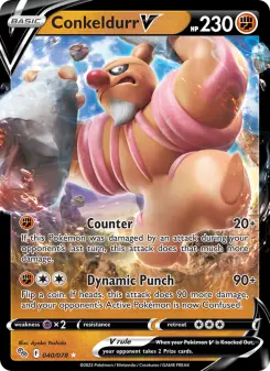 Pokémon-Karte Conkeldurr V 040/078