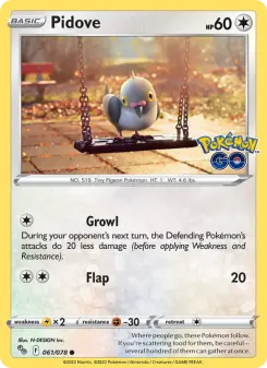 Pokémon-Karte Pidove 061/078