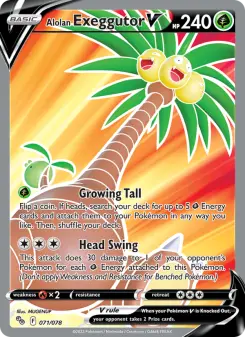 Pokémon-Karte Alolan Exeggutor V 071/078