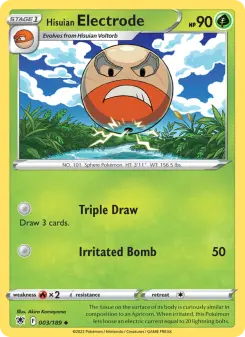 Pokémon-Karte Hisuian Electrode 003/189