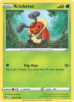 Pokémon-Karte Kricketot 009/189