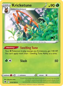 Pokémon-Karte Kricketune 010/189