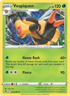 Pokémon-Karte Vespiquen 012/189
