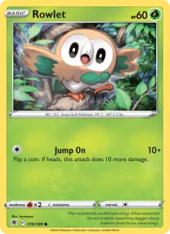 Pokémon-Karte Rowlet 019/189