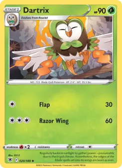 Pokémon-Karte Dartrix 020/189