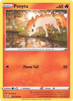 Pokémon-Karte Ponyta 021/189