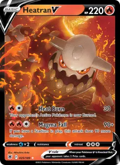 Pokémon-Karte Heatran V 025/189