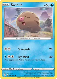 Pokémon-Karte Swinub 031/189