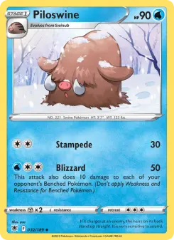 Pokémon-Karte Piloswine 032/189