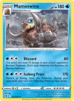 Pokémon-Karte Mamoswine 033/189
