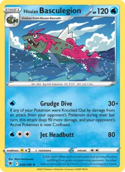 Pokémon-Karte Hisuian Basculegion 044/189