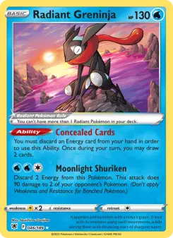 Pokémon-Karte Radiant Greninja 046/189