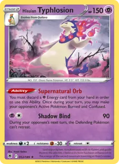 Pokémon-Karte Hisuian Typhlosion 052/189