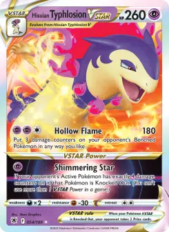 Pokémon-Karte Hisuian Typhlosion VSTAR 054/189